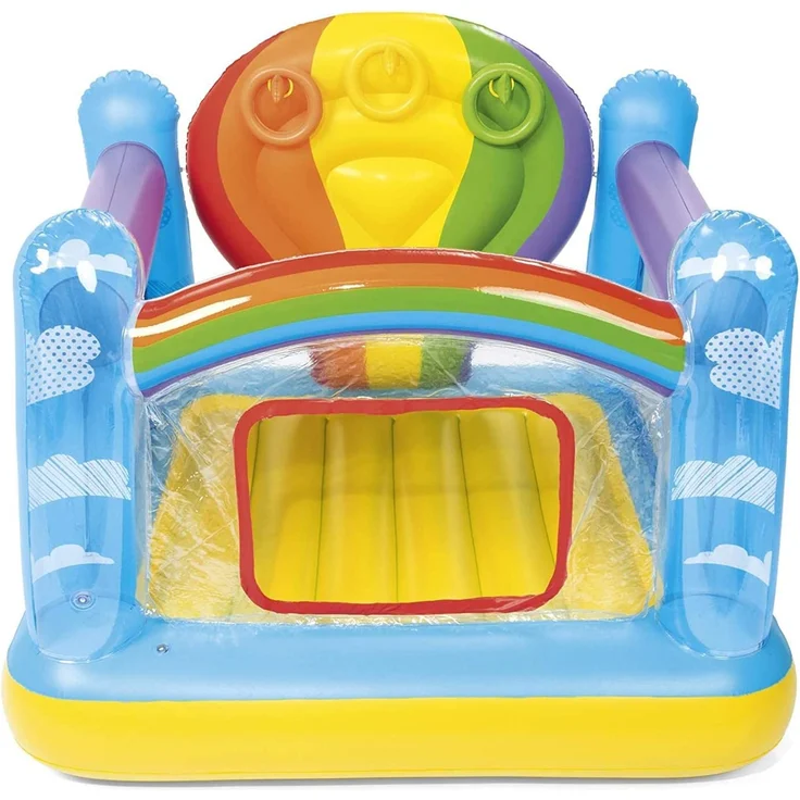 Bestway Hüpfburg Regenbogen Maße aufgeblasen: 175 x 173 x 137 cm (LxBxH) – Bild 4