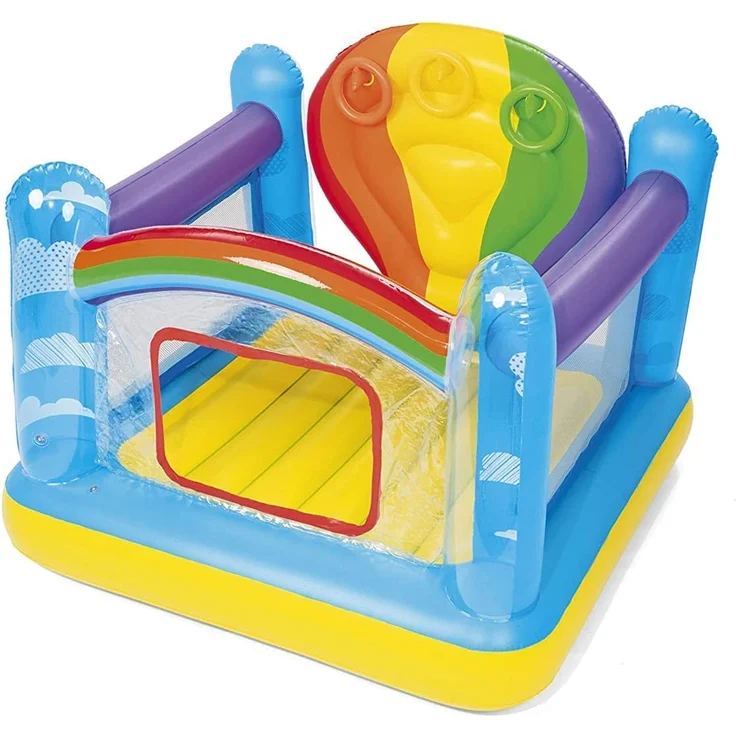 Bestway Hüpfburg Regenbogen Maße aufgeblasen: 175 x 173 x 137 cm (LxBxH) – Bild 1