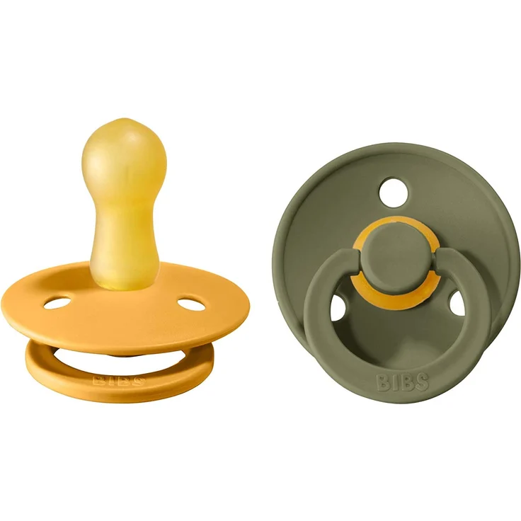 Bibs Soother Honey Bee & Olive M 6m + 2 pcs. – Bild 1
