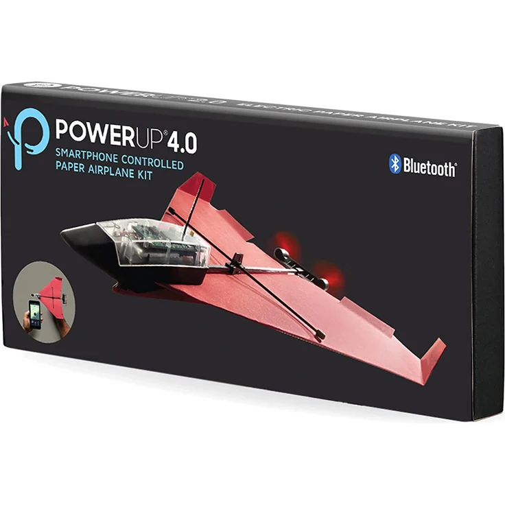 POWERUP 4. 0. Smartphone gesteuertes Papierflugzeug Set der nächsten Generation. Einfache Handhabung durch Autopilot Funktion und integriertes Gyroskop. Für alle Hobbyflieger und begeisterten Piloten. – Bild 8