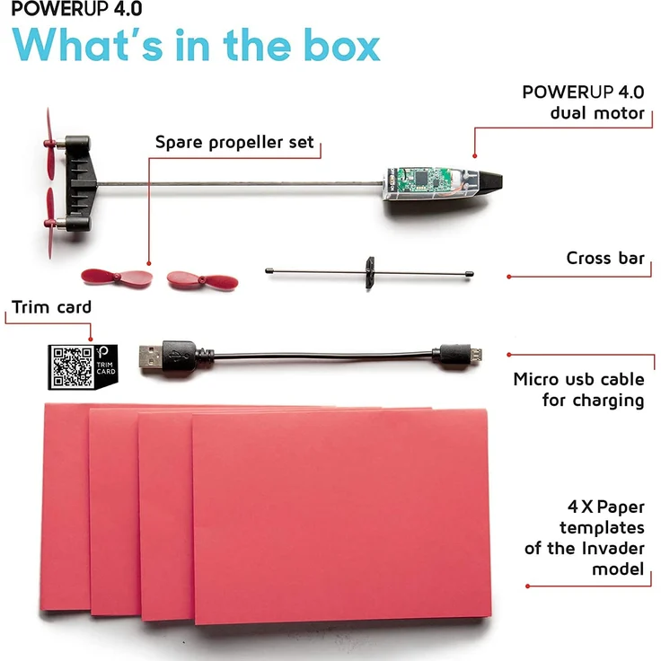 POWERUP 4. 0. Smartphone gesteuertes Papierflugzeug Set der nächsten Generation. Einfache Handhabung durch Autopilot Funktion und integriertes Gyroskop. Für alle Hobbyflieger und begeisterten Piloten. – Bild 3