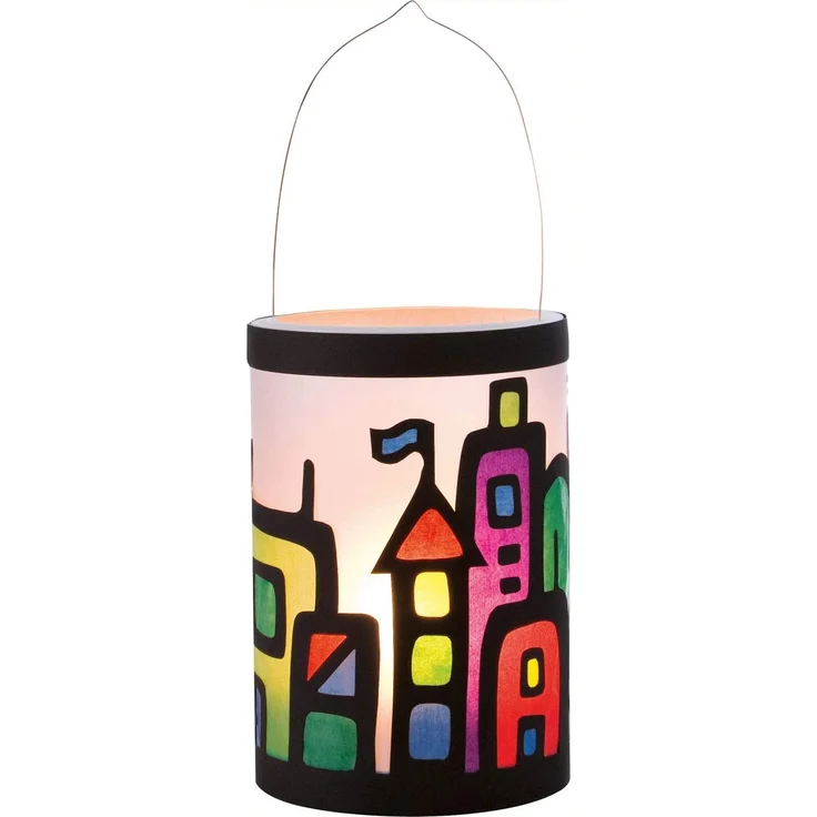 folia 951 - Laternen Bastel-Set, 37 Teile - Kreativset für Kinder und Erwachsene mit unterschiedlichen Materialien zum Basteln von Laternen – Bild 5