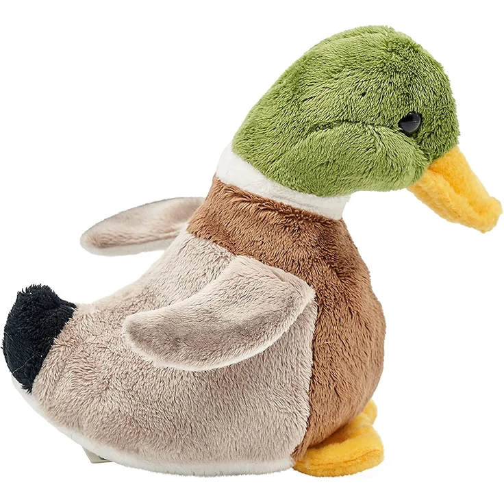 Uni-Toys - Ente mit Stimme - 16 cm (Länge) - Vogel - Plüschtier, Kuscheltier, V-00385, Mehrfarbig – Bild 3