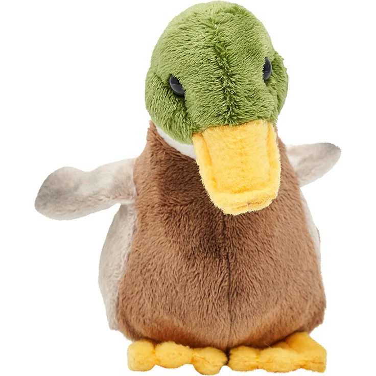 Uni-Toys - Ente mit Stimme - 16 cm (Länge) - Vogel - Plüschtier, Kuscheltier, V-00385, Mehrfarbig – Bild 2