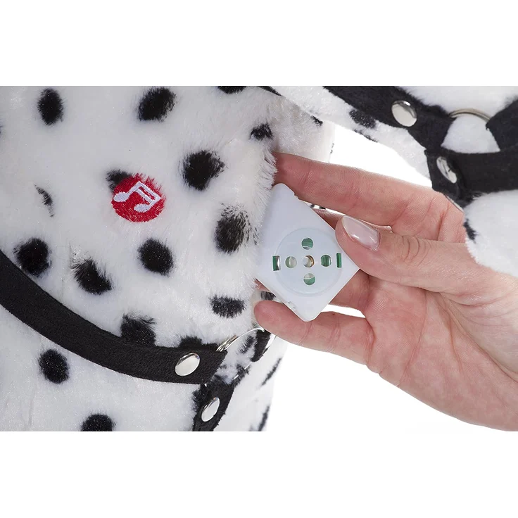 Heunec 723771 - schwarz-weiß gepunktetes Pferd stehend mit Sound 100 KG Tragkraft – Bild 4