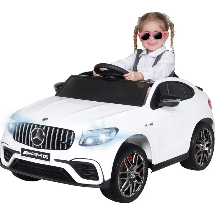Kinder Elektroauto Mercedes GLC 63S Kinderauto Elektrofahrzeug Elektro Fahrzeug (Weiß)
