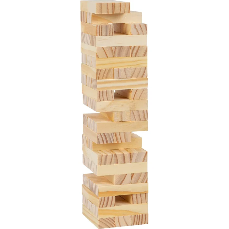 Small Foot 8004 Wackelturm aus Naturholz, schult die Motorik, Geschicklichkeit und Geduld – Bild 2