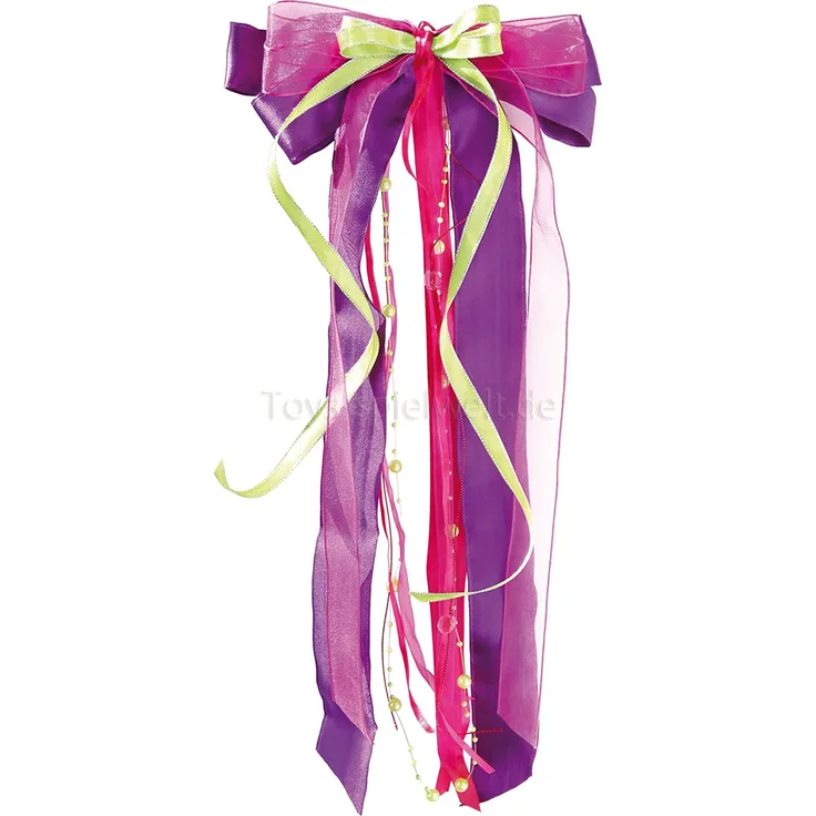 Nestler Schleife Lila, Pink, Grün Mädchen Schultüte Perlen Verschluß