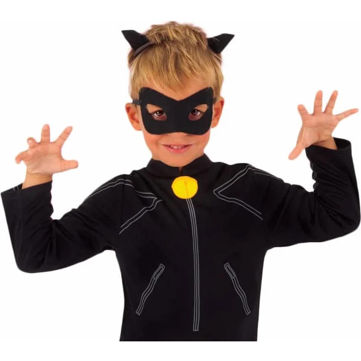 Rubies Kostüm für Kinder, „Cat Noir“ aus „Ladybug“ Modern M (5-6 años) Schwarz – Bild 3