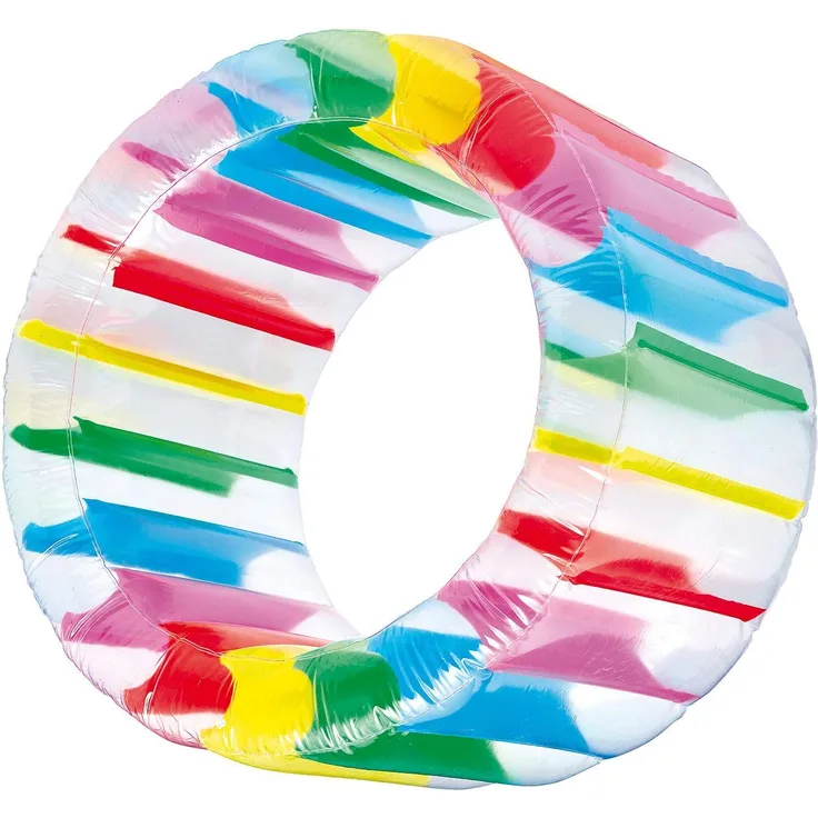 infactory Aufblasbares Laufrad: Aufblasbares Kinder-Zorbing-Rad 72 cm Innendurchmesser & 13 Bällen (Aufblasbares Kinder Laufrad)