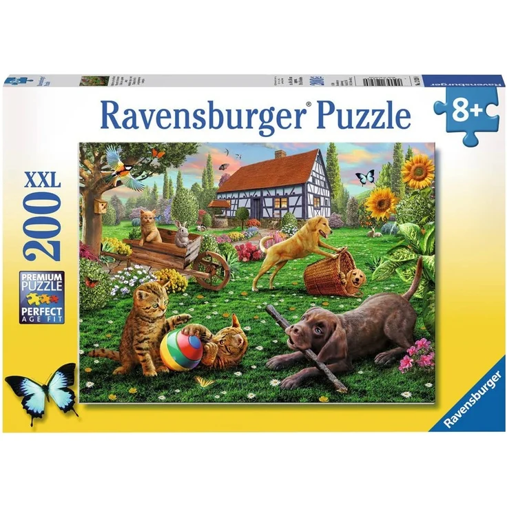Ravensburger Kinderpuzzle 12828 - Entdecker auf vier Pfoten - 200 Teile – Bild 1