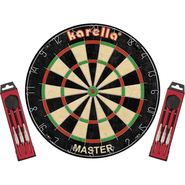 Karella® Dartscheibe Master inkl. Steeldarts