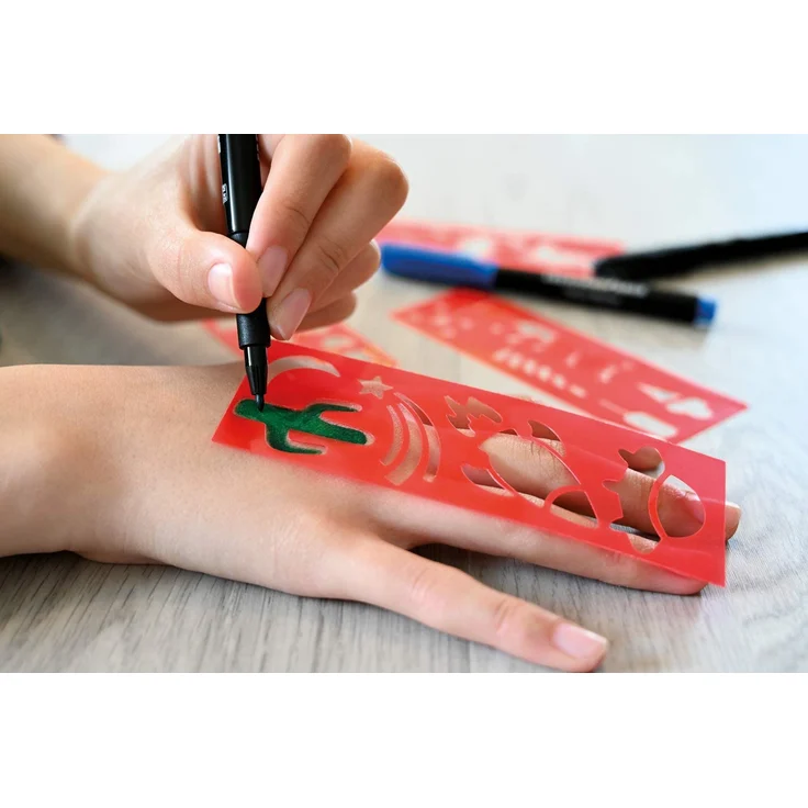 Eberhard Faber Marker Set Kids, Tattoo Stifte für Kinder, inklusive Schablonen, 4er Etui - Preisvergleich – Bild 5