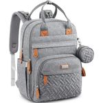 BabbleRoo Baby Wickeltasche/Rucksack, Wickelrucksack lässige Wickeltaschen, Multifunktional Große Kapazität Babytasche Reiserucksack mit Wickelauflage & Schnullerhalter (grau)