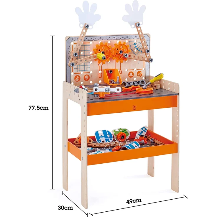Hape E3027 - Tüftler Werkbank, MINT-Spielzeug, Experimentierset, Junior Inventor - Erfinden und Experimentieren – Bild 8