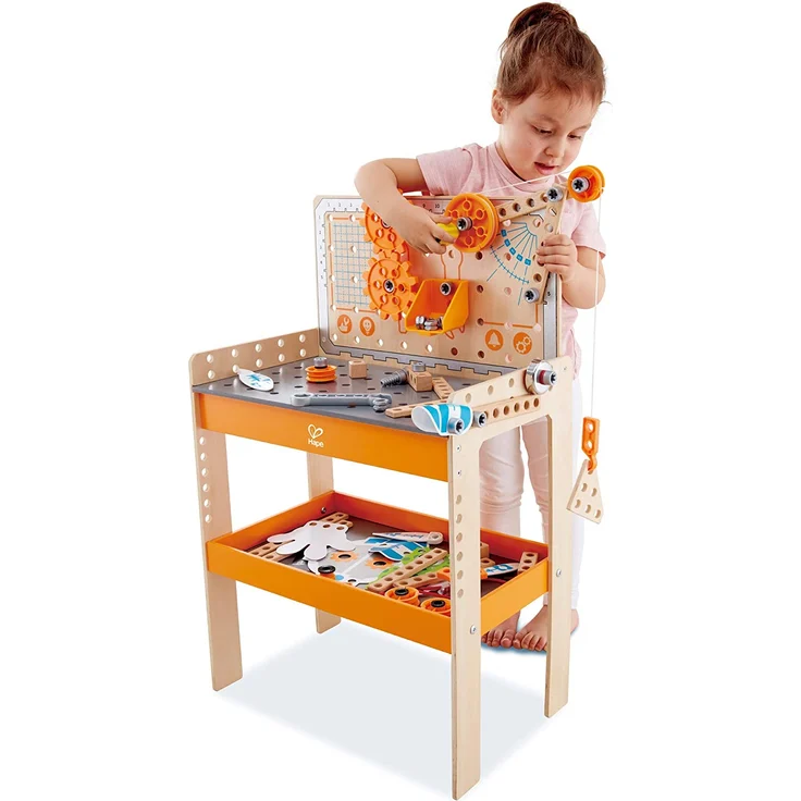 Hape E3027 - Tüftler Werkbank, MINT-Spielzeug, Experimentierset, Junior Inventor - Erfinden und Experimentieren – Bild 3