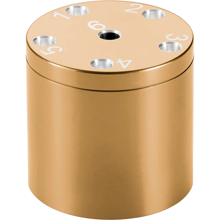 BestSaller 3002 'SUPER SIX' Aluminum 'Sonder Edition', 36 Spielstäbchen & 2 Würfel, Gold (1 Stück) – Bild 2