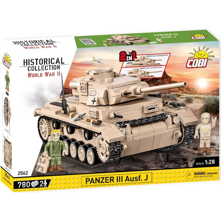COBI 2562 Historical Collection WWII German medium tank Panzer III Ausf. J 780 bricks – Bild 1