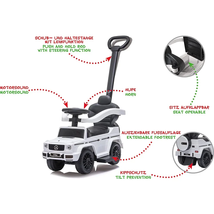 Jamara Rutschauto Mercedes-Benz G 350 d 3in1 Weiß – Bild 3