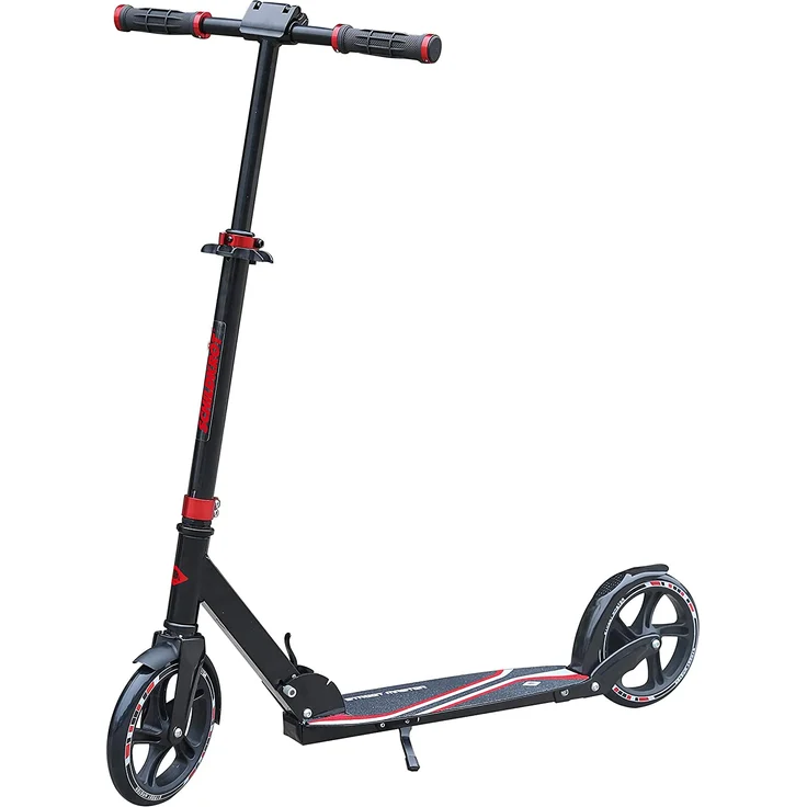 Schildkröt Unisex City Scooter Street Master, 200mm Räder, hochwertiger Alu-Roller, großes Deck, faltbar, ideal für Kinder und Erwachsene, Farbe: Rot, 510002, Red, One Size – Bild 1