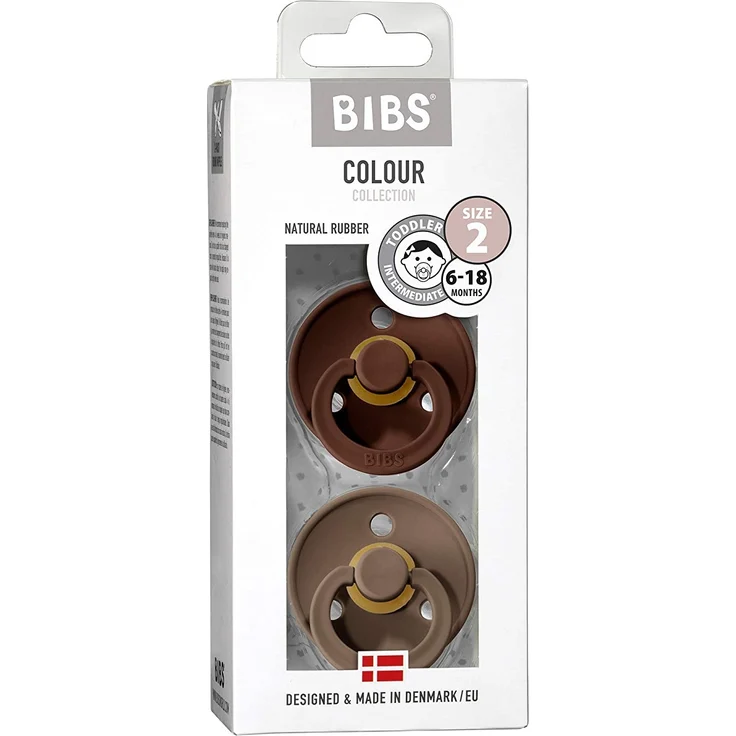 BIBS Schnuller aus Naturgummi Mocha/Dark Oak 6-18 Monate (Bibs) – Bild 3