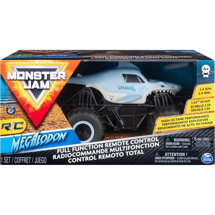 Spin Master 6044952 'Monster Jam' RC Truck Megalodon, ab 4 Jahren, 1:24, blau – Bild 2