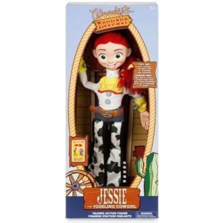 Disney Store Interaktive sprechende Actionfigur Jessie aus Toy Story, 35 cm / 15", mit über 10 englischen Sätzen und Geräuschen, interagiert mit Anderen Figuren, Abnehmbarer Hut, ab 3 Jahren – Bild 2