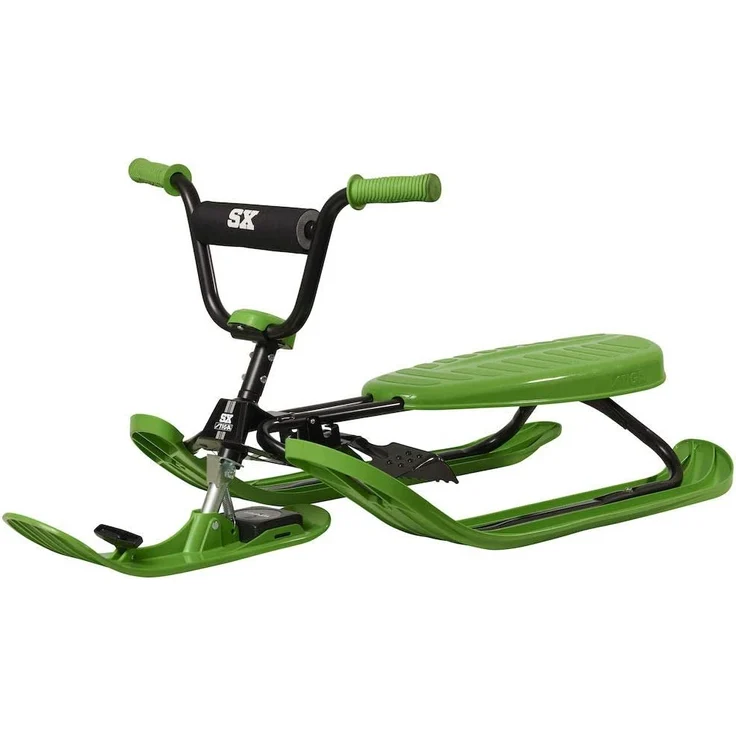 STIGA 'Snowracer SX Pro' Lenkschlitten, grün, mit Bremse – Bild 1