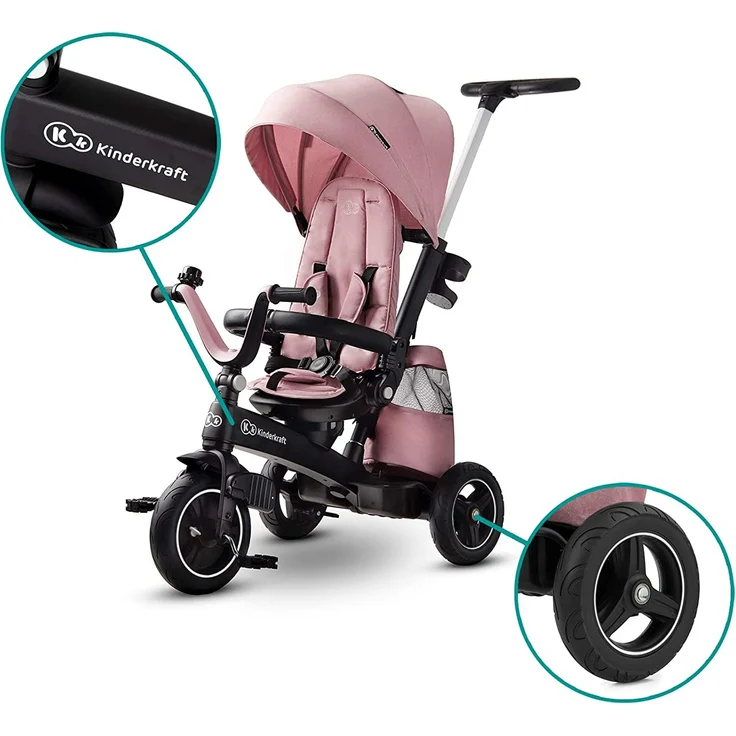 Kinderkraft Dreirad Easytwist - Mauvelous Pink – Bild 12