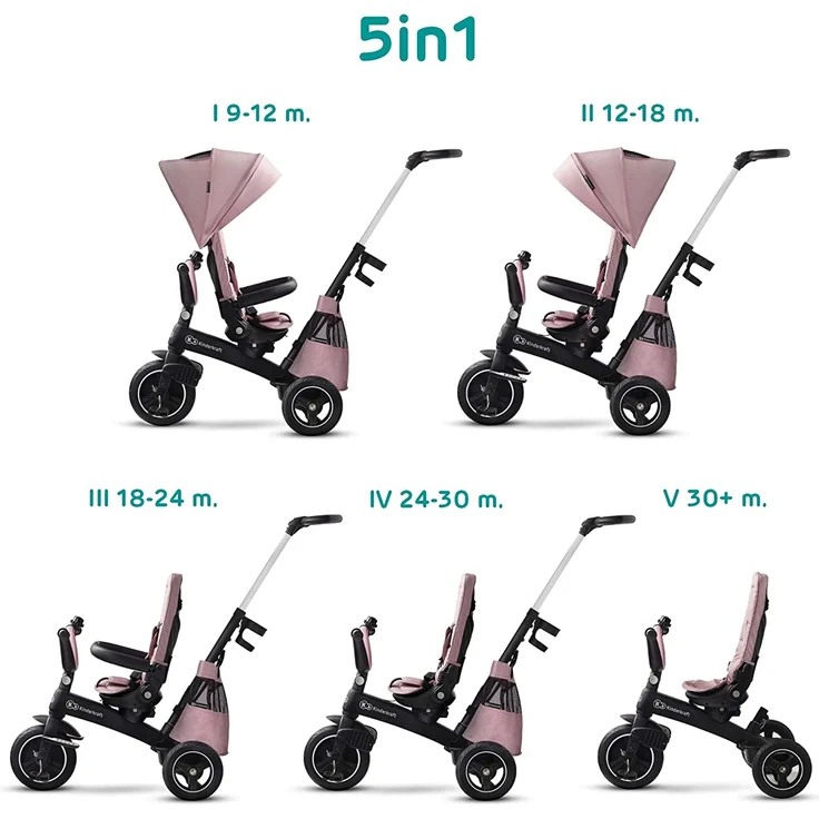 Kinderkraft Dreirad Easytwist - Mauvelous Pink – Bild 2