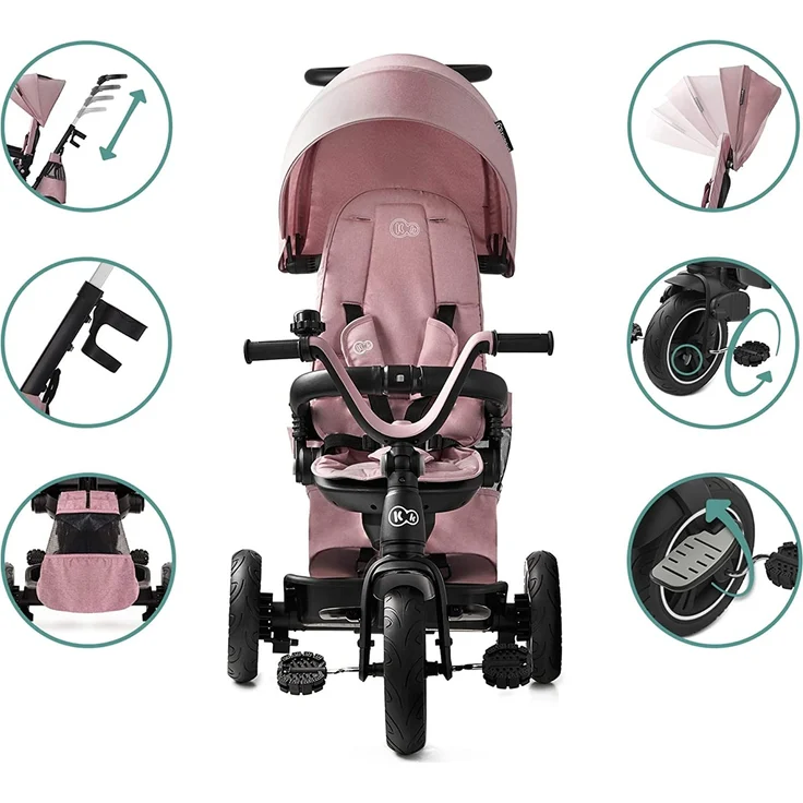 Kinderkraft Dreirad Easytwist - Mauvelous Pink – Bild 4