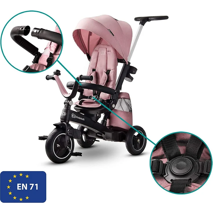 Kinderkraft Dreirad Easytwist - Mauvelous Pink – Bild 10
