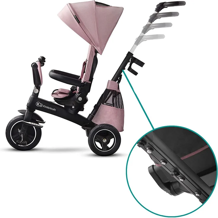 Kinderkraft Dreirad Easytwist - Mauvelous Pink – Bild 11
