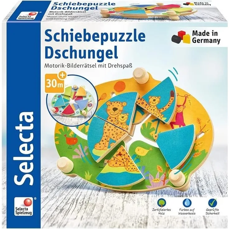 Selecta Holzspielzeug Schiebepuzzle Dschungel