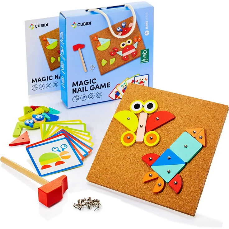 CUBIDI® Kreatives Hämmerchenspiel - Süßes Hammerspiel für Kinder ab 3 Jahre - Spiele ab 3 Jahren zur Förderung der Fantasie von Kleinkindern 3 Jährige - Preisvergleich – Bild 1