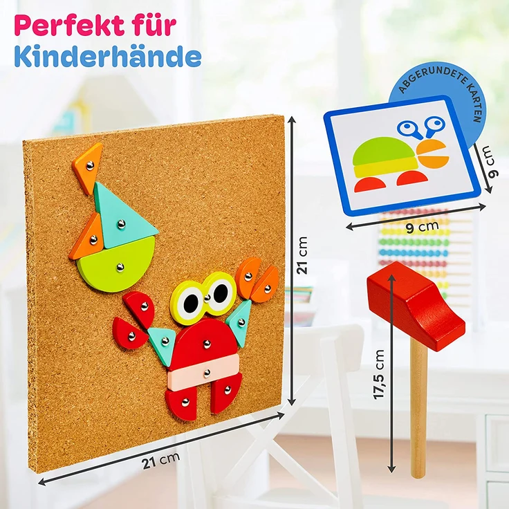 CUBIDI® Kreatives Hämmerchenspiel - Süßes Hammerspiel für Kinder ab 3 Jahre - Spiele ab 3 Jahren zur Förderung der Fantasie von Kleinkindern 3 Jährige - Preisvergleich – Bild 4