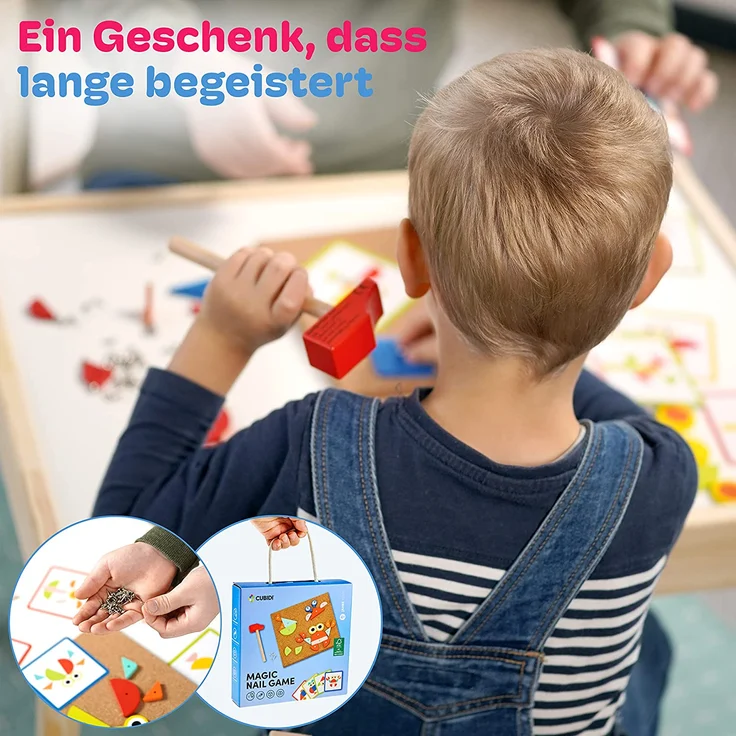 CUBIDI® Kreatives Hämmerchenspiel - Süßes Hammerspiel für Kinder ab 3 Jahre - Spiele ab 3 Jahren zur Förderung der Fantasie von Kleinkindern 3 Jährige - Preisvergleich – Bild 5