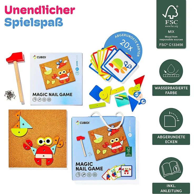 CUBIDI® Kreatives Hämmerchenspiel - Süßes Hammerspiel für Kinder ab 3 Jahre - Spiele ab 3 Jahren zur Förderung der Fantasie von Kleinkindern 3 Jährige - Preisvergleich – Bild 6