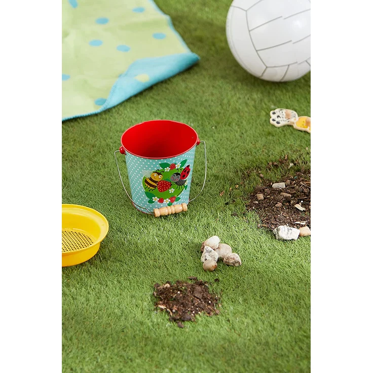 Moses 16114 Krabbelkäfer Eimer | Gartengerät für Kinder | Fassungsvermögen 1,3 Liter, bunt - Preisvergleich – Bild 8