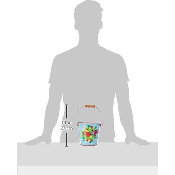 Moses 16114 Krabbelkäfer Eimer | Gartengerät für Kinder | Fassungsvermögen 1,3 Liter, bunt - Preisvergleich – Bild 7