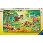 Ravensburger Rahmenpuzzle 15 Teile Tierkinder des Waldes