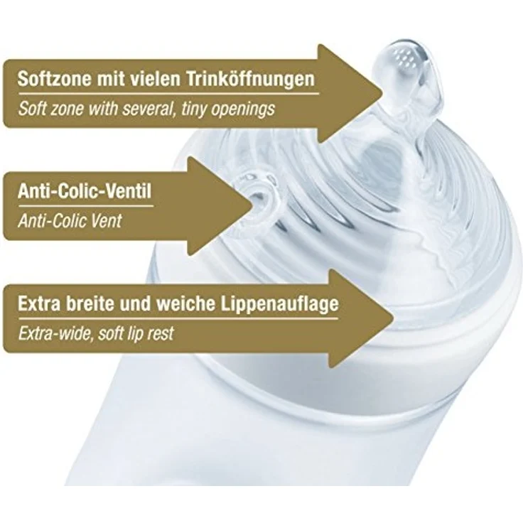 NUK Nature Sense Trinksauger, brustähnlicher Silikon-Sauger, BPA-frei, 2 Stück – Bild 4