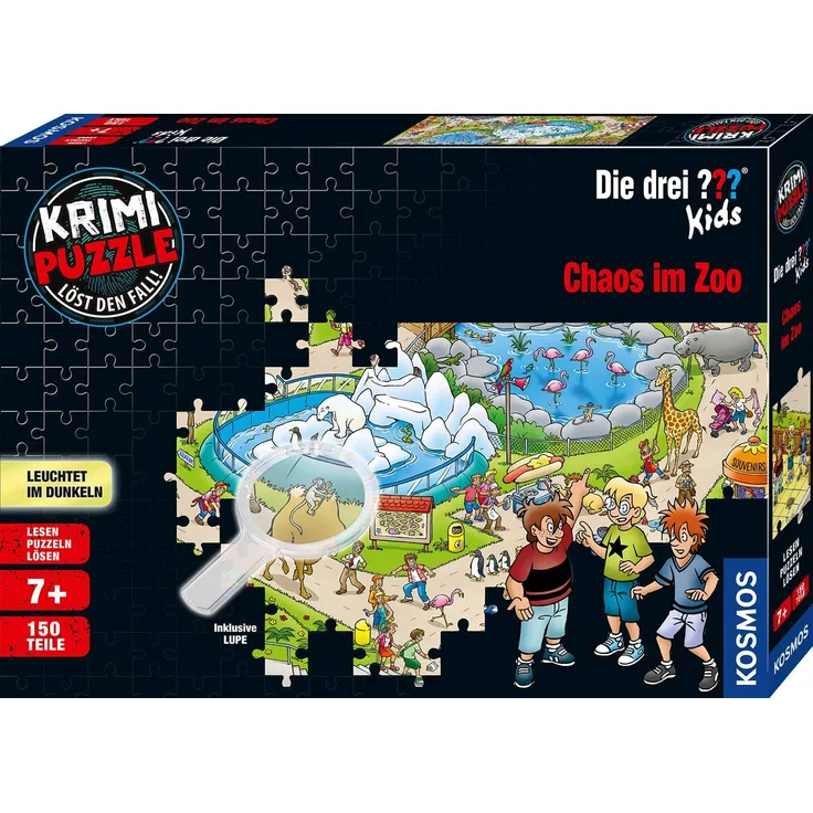 KOSMOS Die drei ??? Kids Krimi-Puzzle Chaos im Zoo, 150 Teile - Preisvergleich