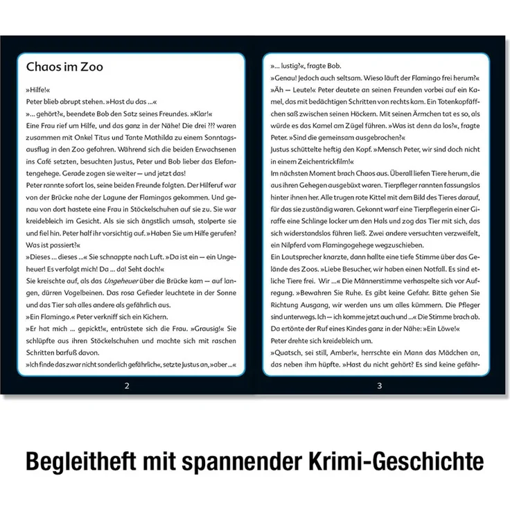 KOSMOS Die drei ??? Kids Krimi-Puzzle Chaos im Zoo, 150 Teile - Preisvergleich – Bild 3