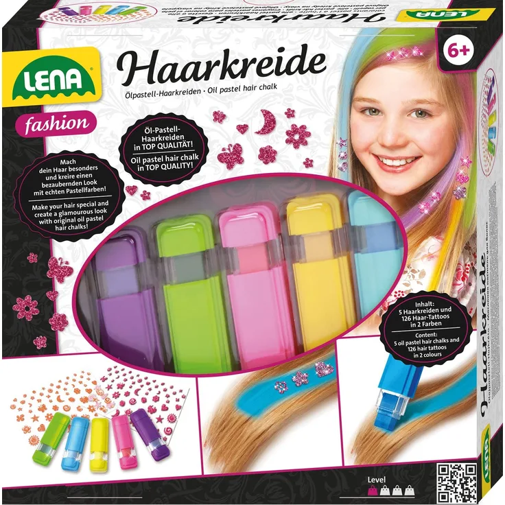 Lena 42536 Stylingset, Lila, Grün, Rosa, Gelb, Blau