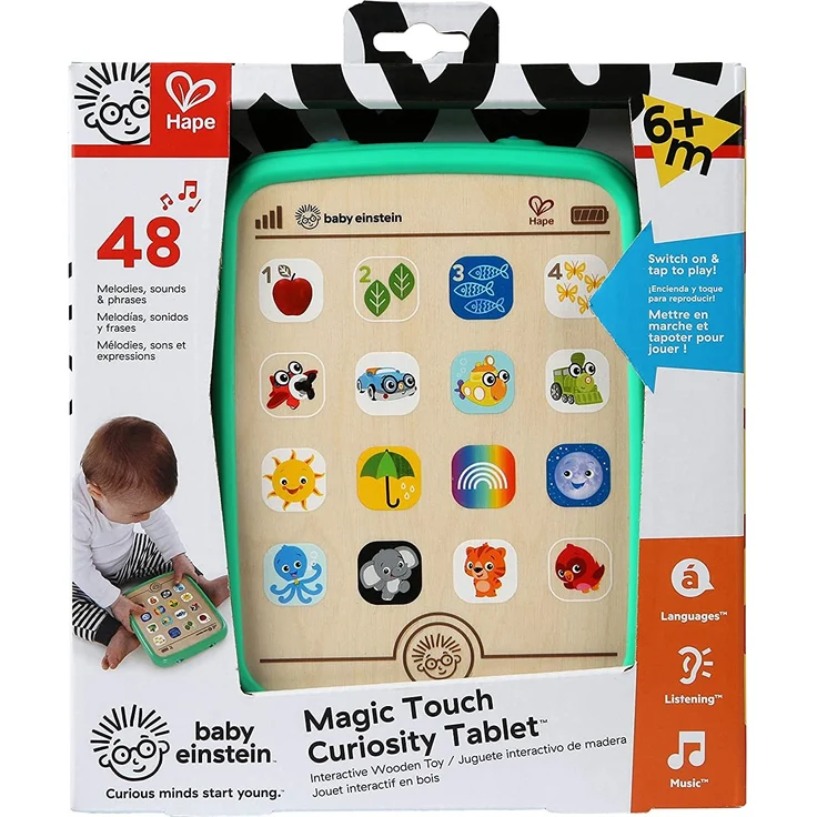 Baby Einstein Hape Magic Touch Tablet Musikspielzeug aus Holz mit über 150 Melodien und 3 Sprachen(Englisch, Französisch und Spanisch), ab 6 Monaten – Bild 12