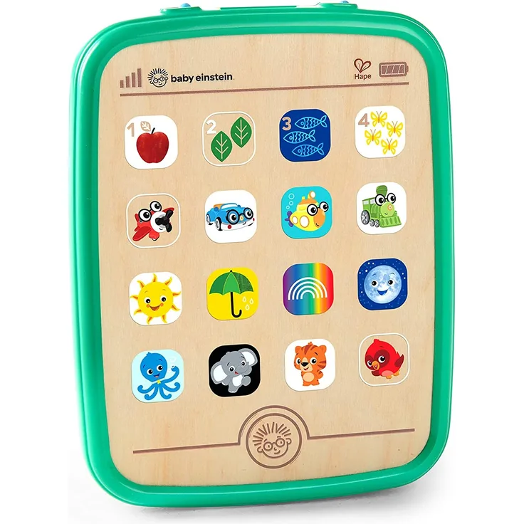 Baby Einstein Hape Magic Touch Tablet Musikspielzeug aus Holz mit über 150 Melodien und 3 Sprachen(Englisch, Französisch und Spanisch), ab 6 Monaten
