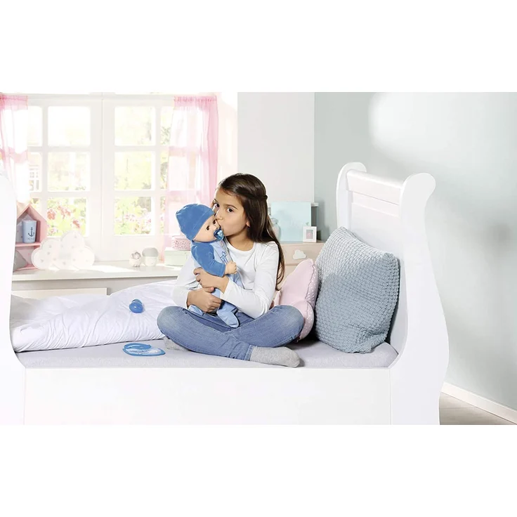 Zapf Creation 701898 Baby Annabell Puppe Alexander mit lebensechten Funktionen und Zubehör 43 cm, blau – Bild 6