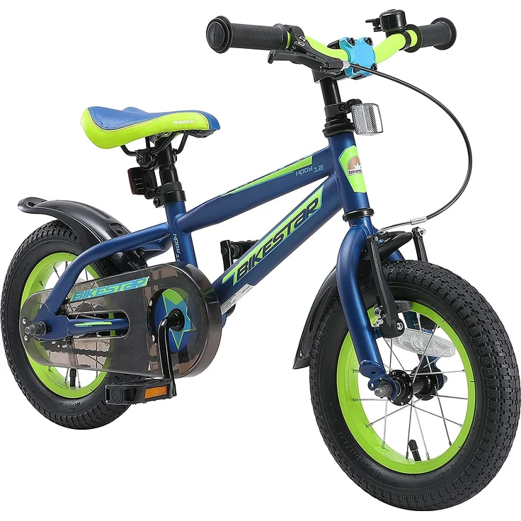 Bikestar Kinderfahrrad Urban Jungle 12 Zoll - Blau & Grün – Bild 1