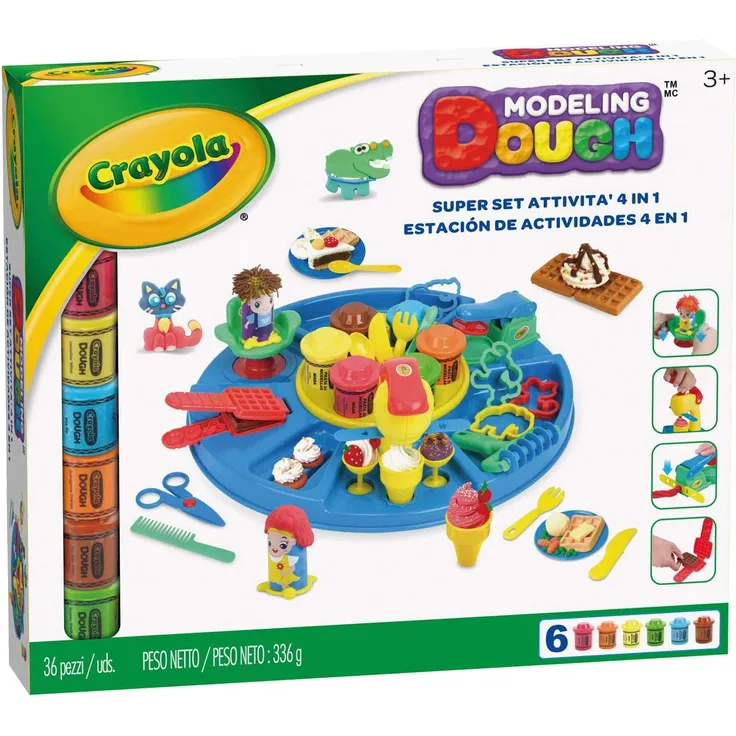 CRAYOLA A1 - 1928 - Super Set Aktivitäten 4 in 1 - Modelliermasse